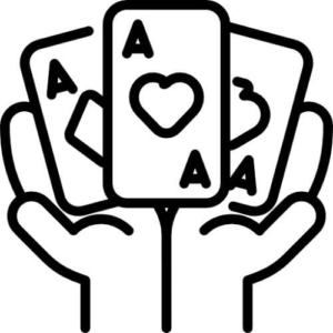 hands holding aces online poker